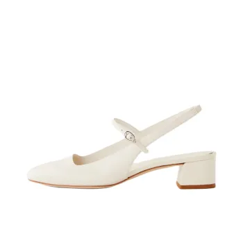 REFORMATION Maddo Chunky Heel High Heels 3.5cm Women's White