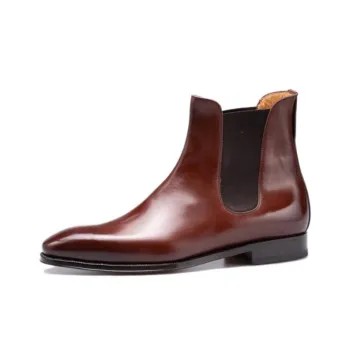 Enzo Bonafe Crew Chelsea Boots 3cm Men's Brown