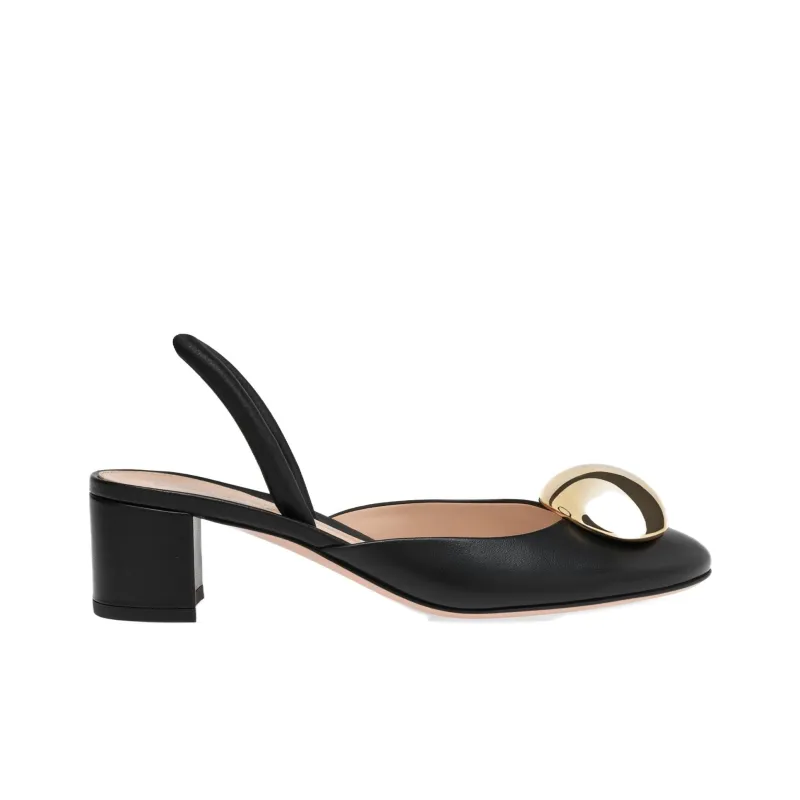GIANVITO ROSSI Chunky Heel High Heels 4.5cm Women's Black-1