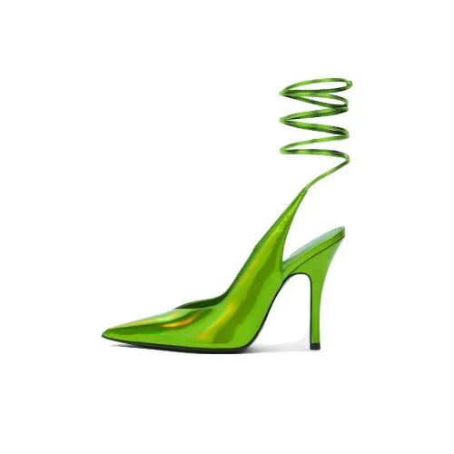 The Attico Venus Holographic-Effect Pointed Toe Pumps