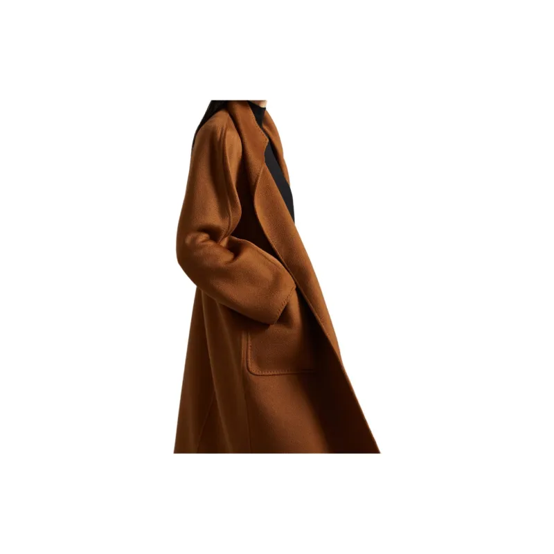 MaxMara Lilia Collection Cashmere Cardigan Coat Women's Tobacco-7