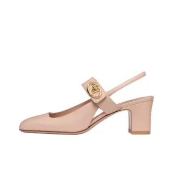 Valentino VLogo Signature Square Toe Slingback Pumps