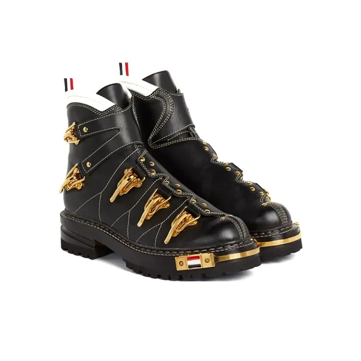 THOM BROWNE· Vitello Ankle Boots Men's Black-2