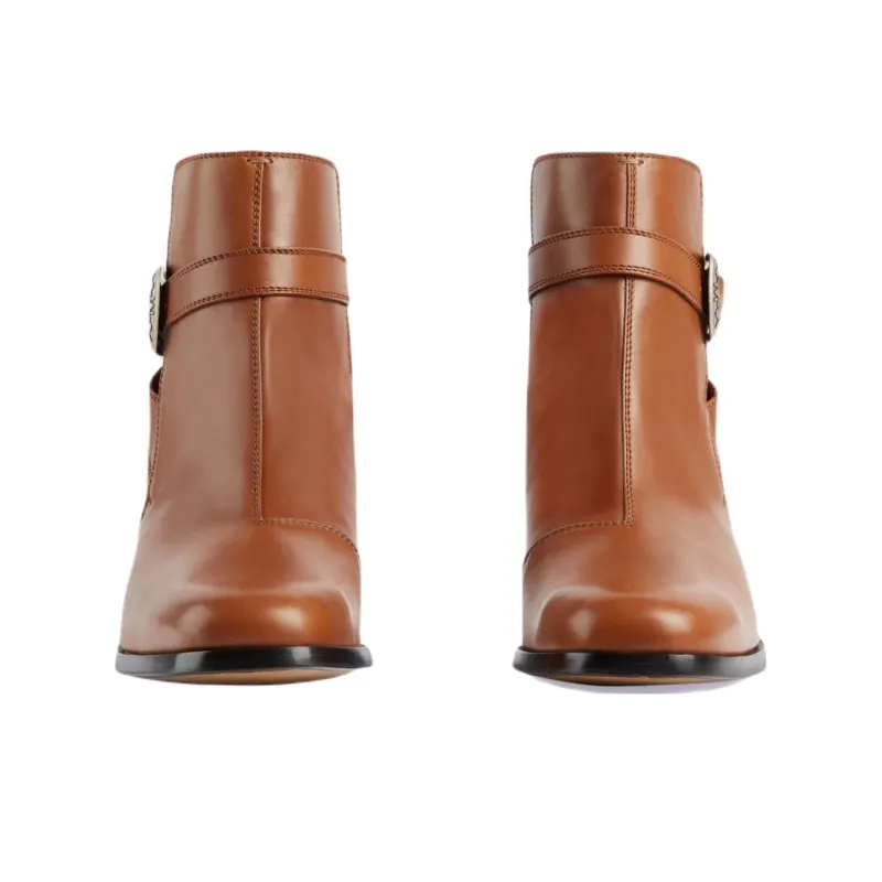 GUCCI Buckled Ankle Boot 'Brown'-3