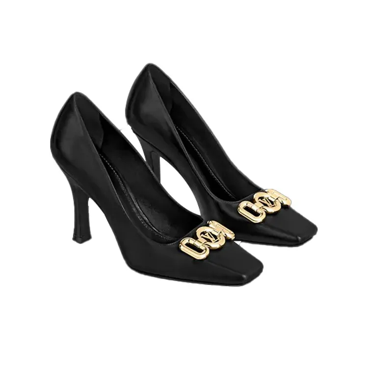 LOUIS VUITTON Rotary High Heels 9.5cm Women's Black-2