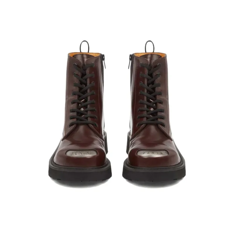 KENZO Kenzosmile Ankle Boots Men's Brown-2