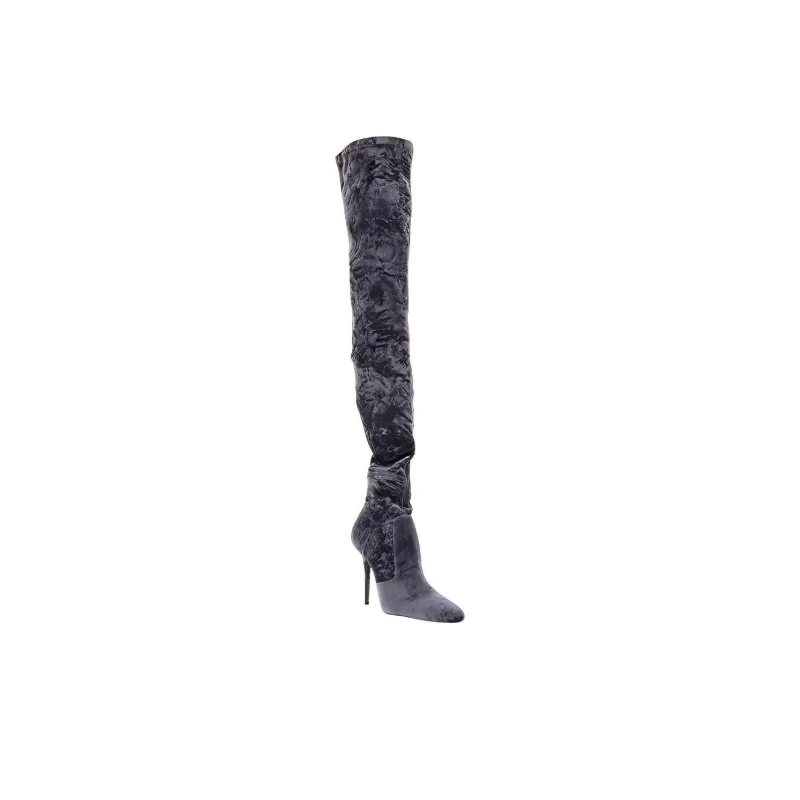 SAINT LAURENT Knee high Boots Women's Gray-2
