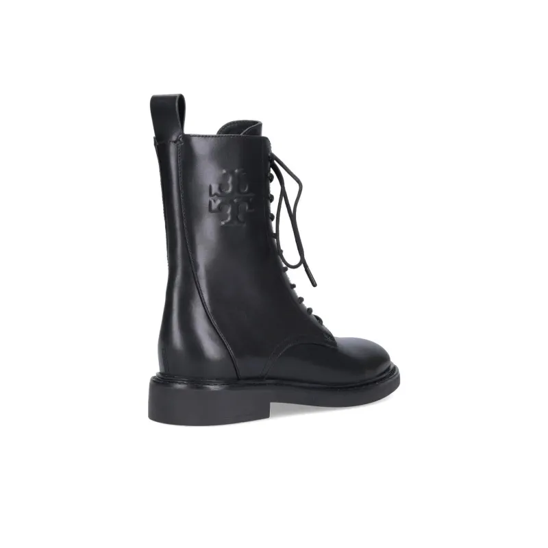 TORY BURCH Double T Leather Combat Boots-3