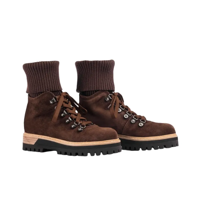 Le Silla St. Moritz 40m Suede Combat Boots Women's-2