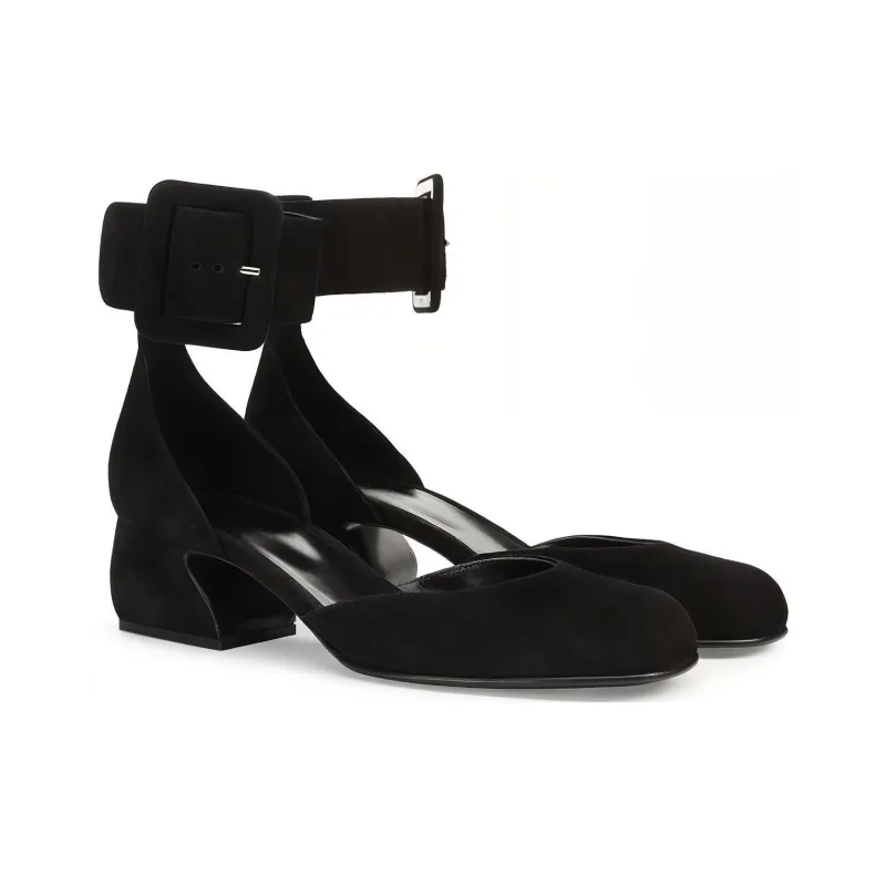 SERGIO ROSSI Chunky Heel High Heels 3.8cm Women's Black-2