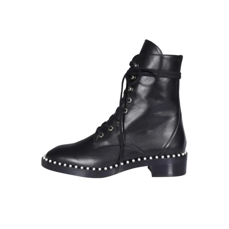 Stuart Weitzman/SW Crew Martin Boot Women's Black-0