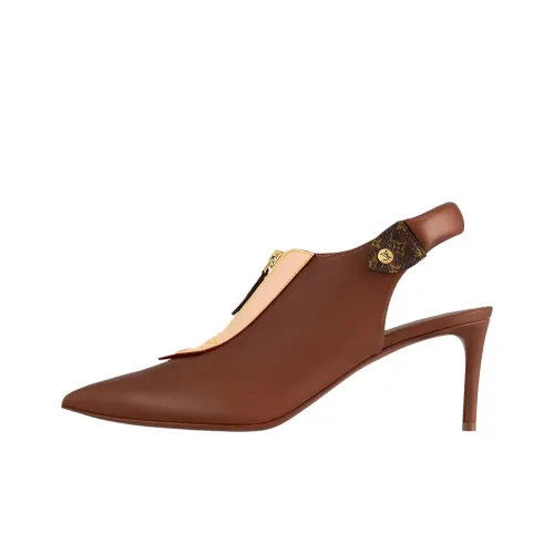 LOUIS VUITTON Allure Slim Heel High Heels 6.5cm Women's Brown