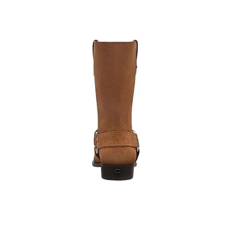 COACH Signature Ankle Boots 3cm Women's Coconut Brown-3