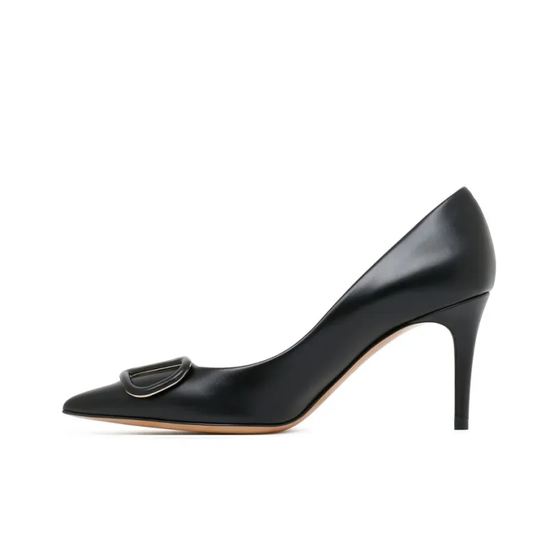 Valentino Slim Heel High Heels Women's Black-0