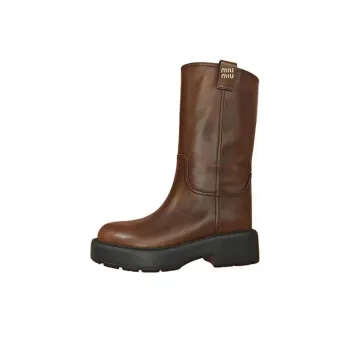 MIU MIU Ankle Boots Women's Brown
