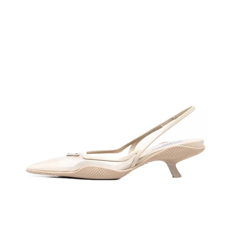PRADA Slim Heel High Heels Women's Light Umber-0