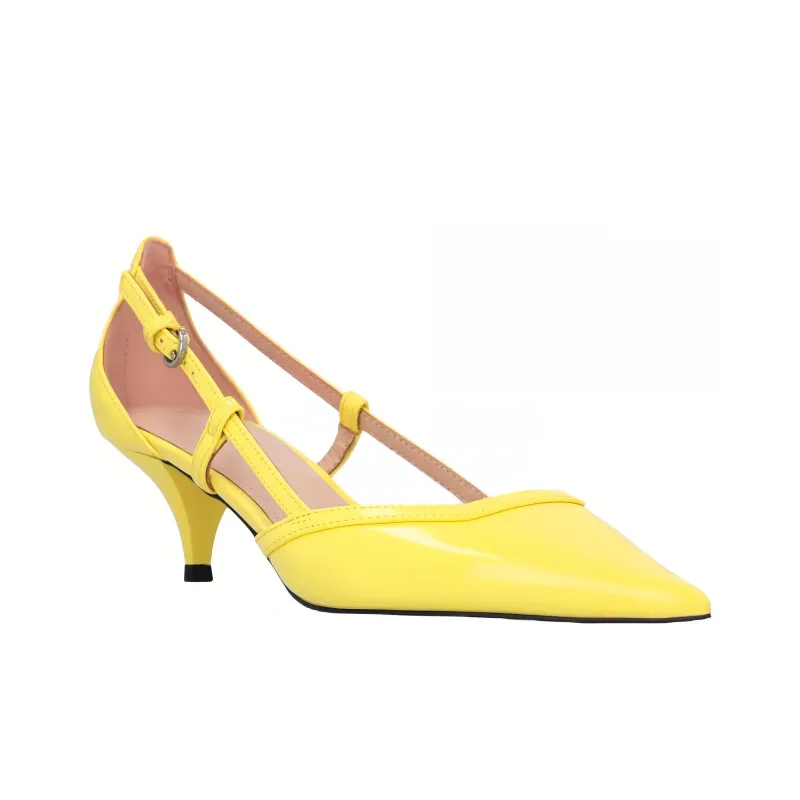PINKO Slim Heel High Heels 5cm Women's Yellow-2