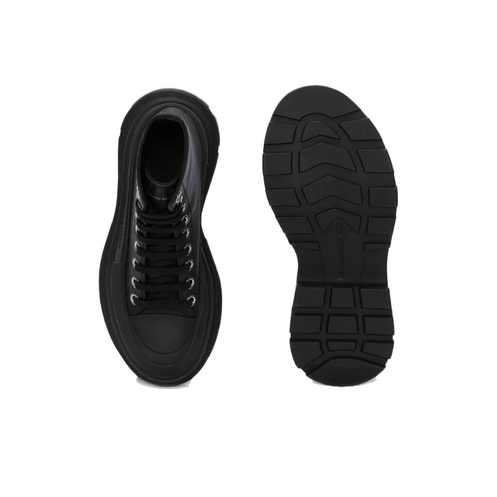 Alexander McQueen Tread Slick Boot Graffiti Black Black Alexander McQueen Tread Slick Boot Graffiti Black Black