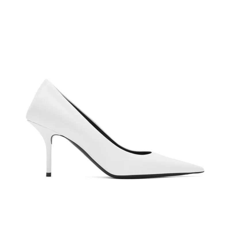 Balenciaga Slim Heel High Heels 3.25cm Women's White-1