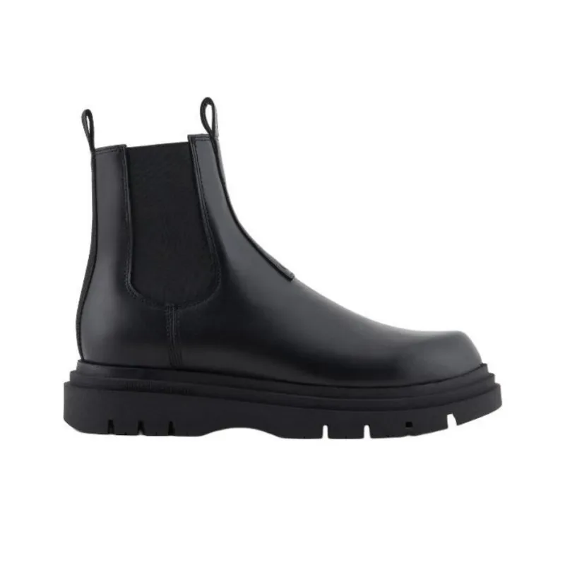 ARMANI EXCHANGE Short Chelsea Boots Men's Black-1