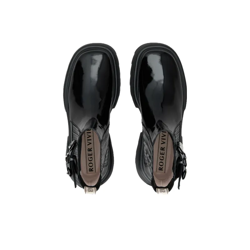 Roger Vivier Wallaviv Short Chelsea Boots Women's Black-1