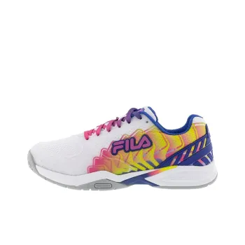 FILA Volley Zone Slip Resistant Low Top Running Shoes Women's White Red Blue