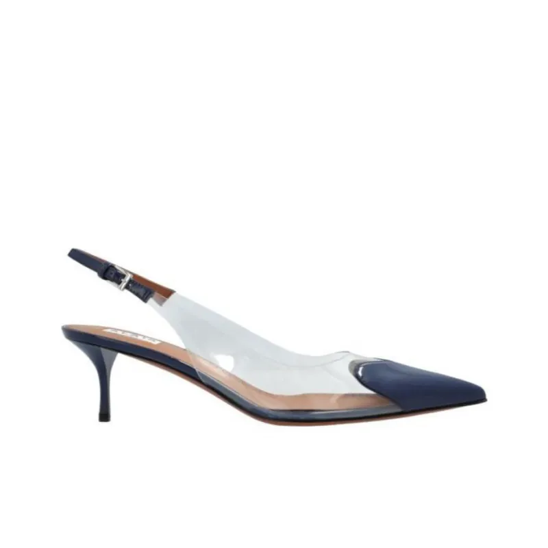 Alaia Heart Slim Heel High Heels 7cm Women's Blue-1
