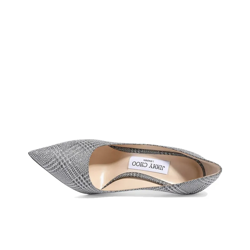 Jimmy Choo Love High Heels Women's Low-Top Gray Black-4