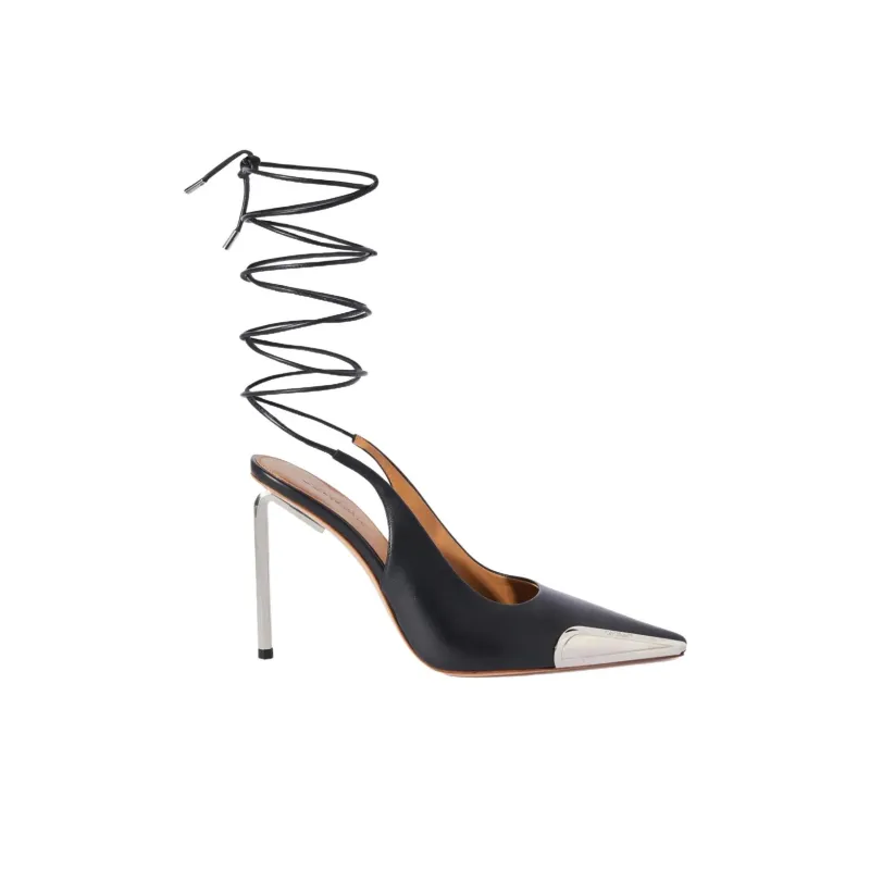 OFF-WHITE Allenframe Lace-up Leather Pumps-1