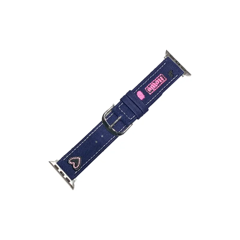 NCFCK Watch Band Apple Compatibility Denim Material-7