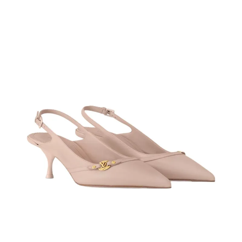 LOUIS VUITTON 6AM Slim Heel High Heels 5.5cm Women's Pink-2