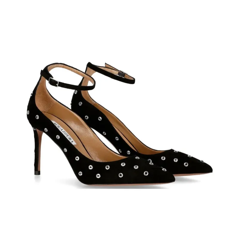 AQUAZZURA Love Affair Slim Heel High Heels 8.5cm Women's Black-3