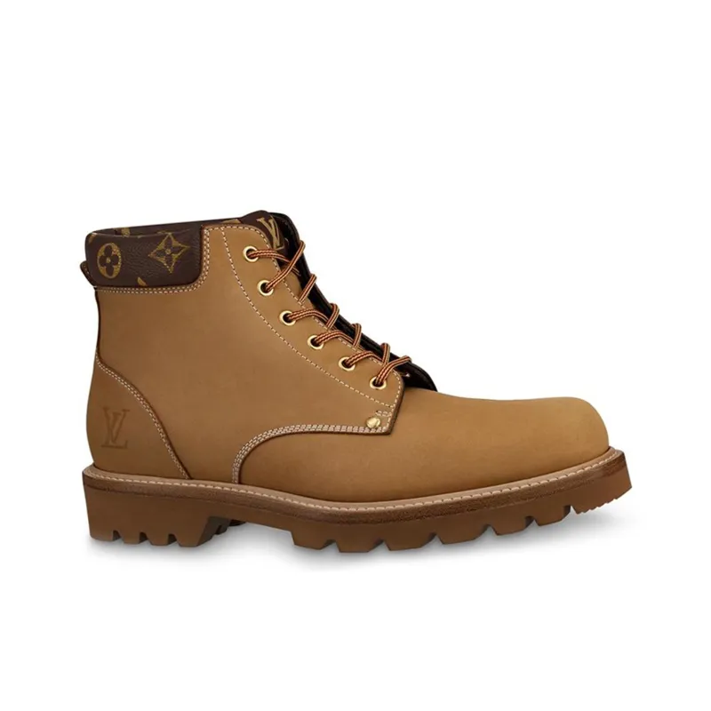 LOUIS VUITTON Oberkampf Durable Cushioning Outdoor Boots Men's Brown-2