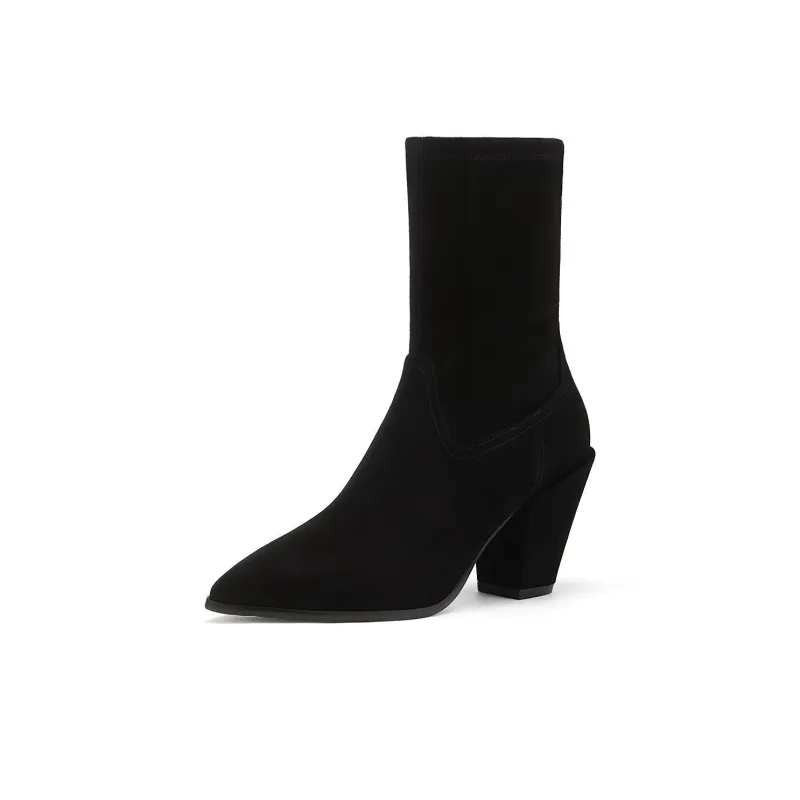 Stuart Weitzman/SW Kenley Bootie Ankle Boots 5cm Women's Black-2
