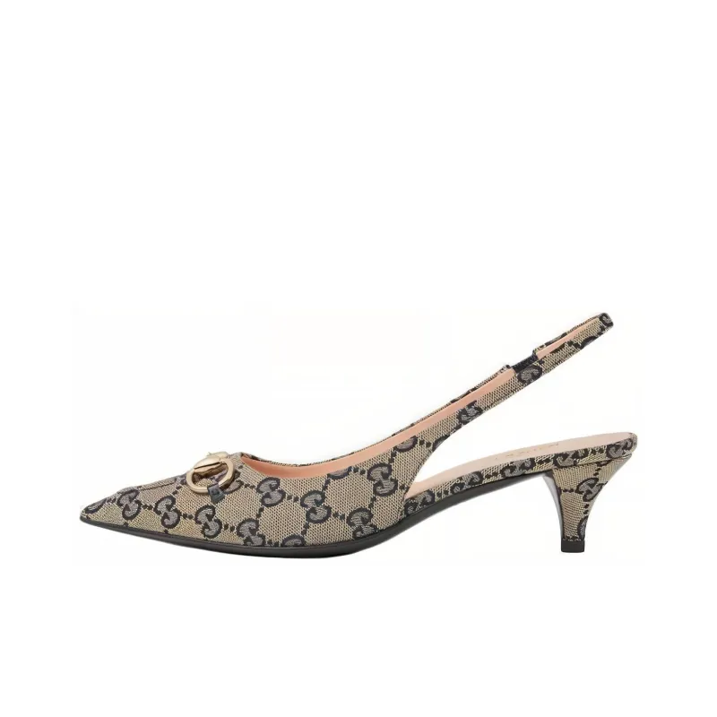GUCCI 24 Spring And Summer Collection Slim Heel High Heels 4.5cm Women's Beige Blue-0