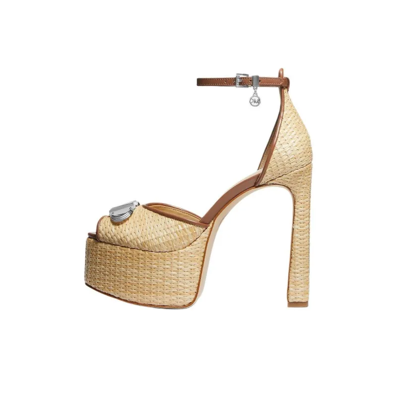 MICHAEL KORS Martina Slim Heel High Heels 12.7cm Women's Beige-0