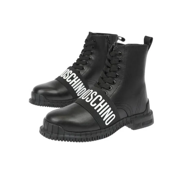 Love MOSCHINO Logo-strap Ankle Boots-2