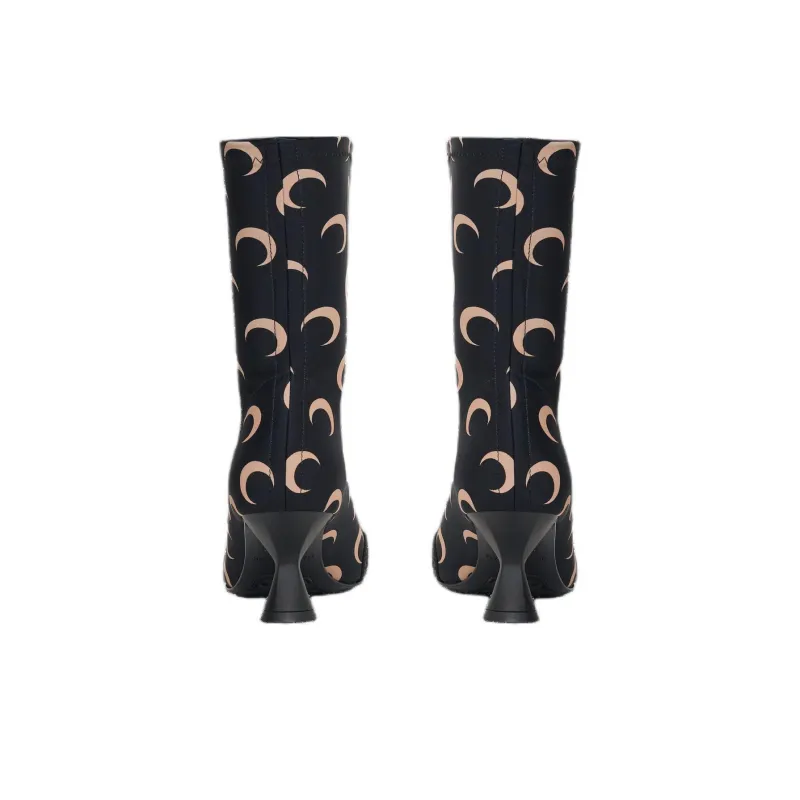 Marine Serre Ankle Boots 6cm Women's Black-3
