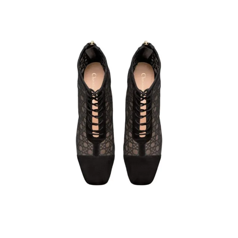 DIOR Naughtily D Ankle Boots 3cm Women's Black-3