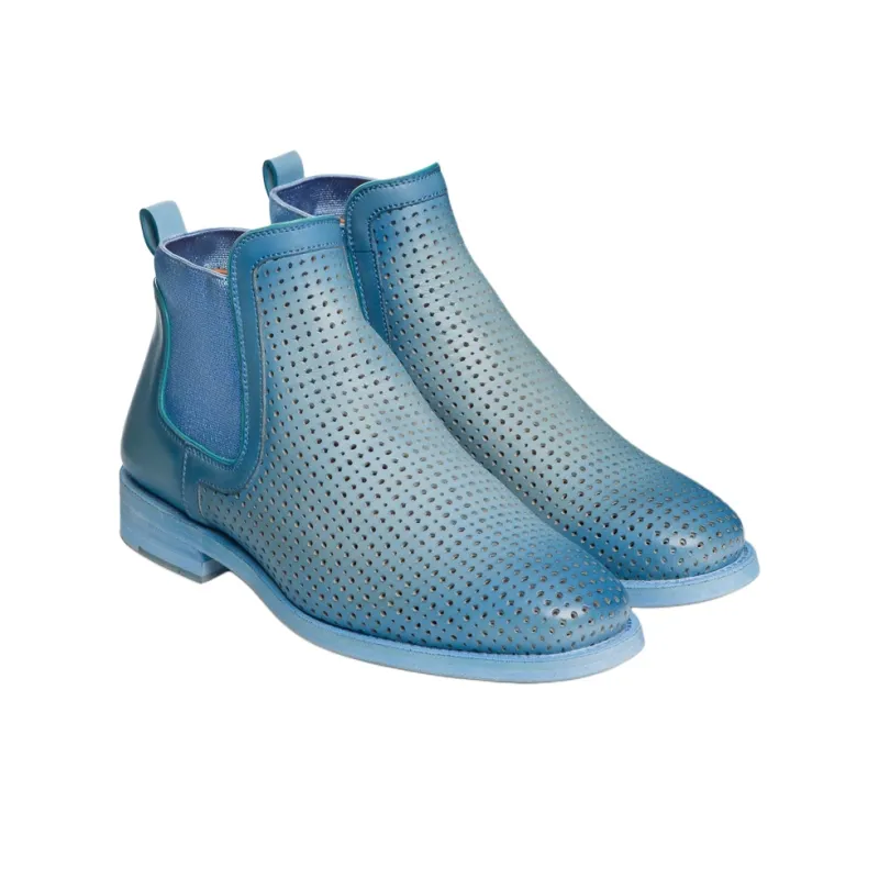 Magnanni Celeste Short Chelsea Boots Women's Blue-2