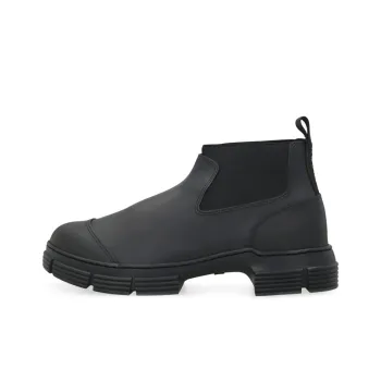 GANNI Crop City Chelsea Boots Women's Black
