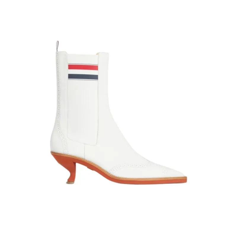 THOM BROWNE Brogued Wing-tip Chelsea Boots-1