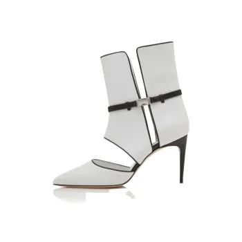 MANOLO BLAHNIK Trifulca Ankle Boots 9cm Women's White