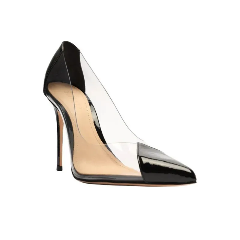 Schutz Cendi Slim Heel High Heels 11cm Women's Black-2