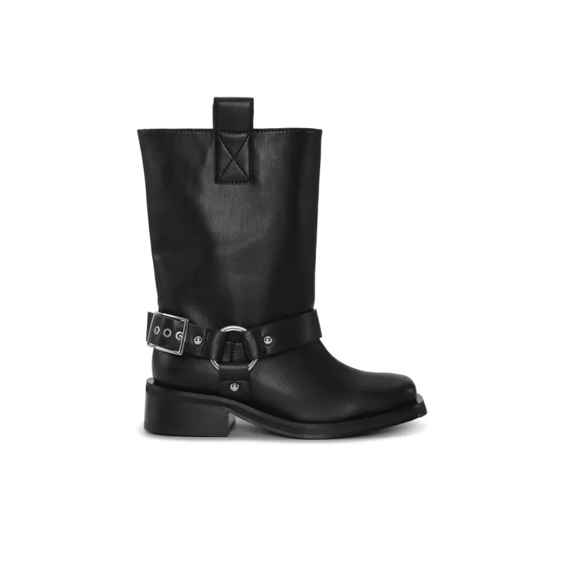 GANNI Mid Shaft Biker Boots Women's-1