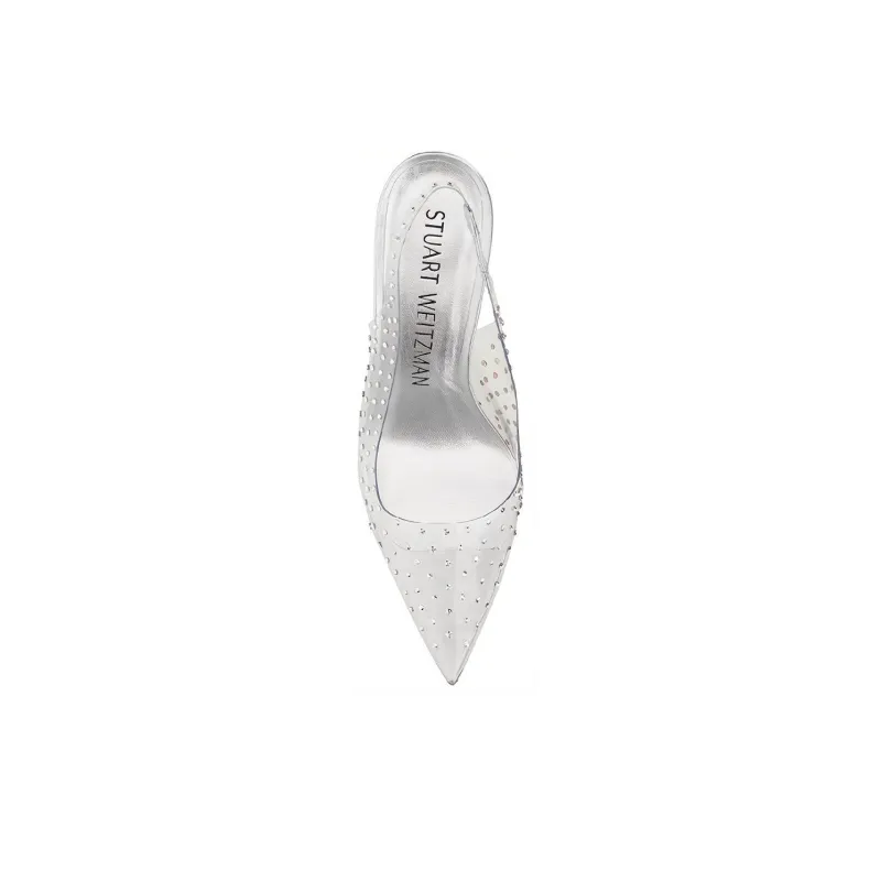 stuart weitzman Glam XCurve 100mm Slingback Pumps-3