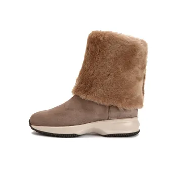 HOGAN Interactive Warm Crew Snow Boots Women's Brown
