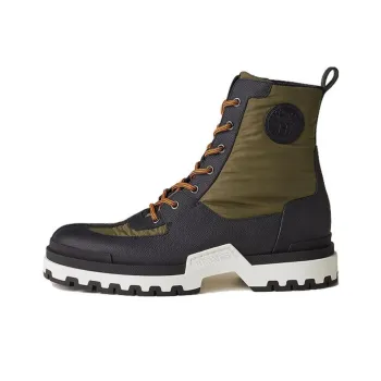 HERMES Grip Ankle Boots Men's Khaki Black