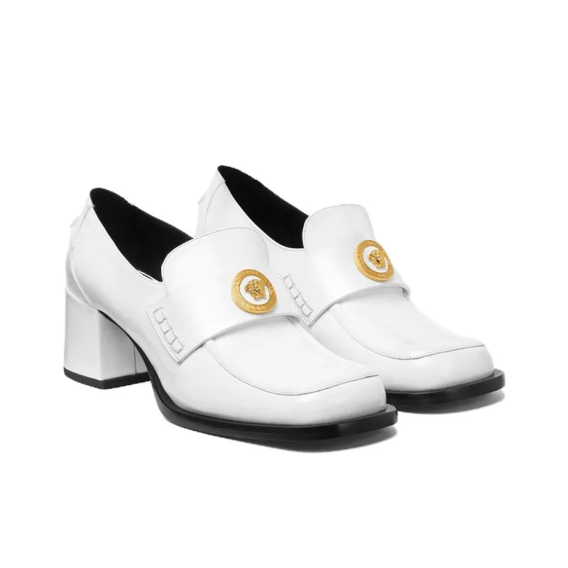 VERSACE Alia Leather Loafers-2