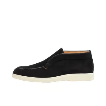 Santoni Desert Round Toe Slip On Boots